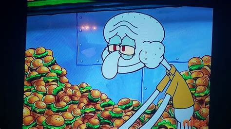 When squidward ate all the krabby patties - 20,000 Patties Under the Sea : 8:45am Giant Squidward : 9:00am Sandy, SpongeBob and the Worm : 9:15am Once Bitten : 9:30am Whelk Attack : 9:45am The Krabby Patty That Ate Bikini Bottom : 10:00am Feral Friends / Don't Wake Patrick! 10:30am The Crash of Triton 11:00am The Loud House Kick the Bucket List / Party Down